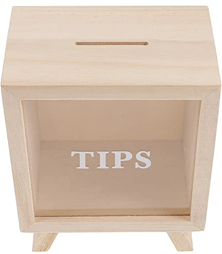en Bois Khaki, Boîte D'Ombre en Verre Acrylique, Cadre en Bois, Banque D'Économie d'argent, Tip Box pour Café, Mariage, Voyage, Enfants