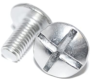 Flachrundschrauben mit großem Kopf M4X10 20 Stück NF E 25-129 A2 Edelstahl rostfrei, niedriger Kopf, Doppelschlitz