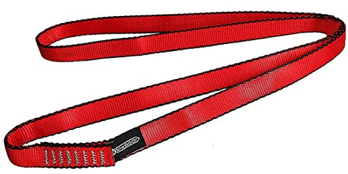 NewDoar Kletterschlinge 16 mm Nylon-Schlingenläufer 22 KN 4840 LB Kletterseil zum Klettern, Erstellen von Ankersystemen, Abseilausrüstung, perfekt für Baumarbeiten-Red/30/3
