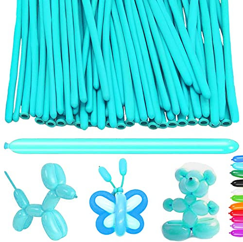 100 Pezzi Palloncini Modellabili, Blu Tiffany Magici Palloncini Lattice, Palloncini Lunghi Modellabili, Palloncini di Magici Modellazione, per Feste, Compleano, Matrimonio, Anniversari Decorazione