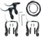 FOMTOR Bike Brakes Set, Complete Universal Brake Set, V Brakes for Bikes Linear Bicycle Brake Set, Front Rear Cables Kit Set Includes Callipers, Levers, Cables for Most MTB BMX Road Bike (Silver)