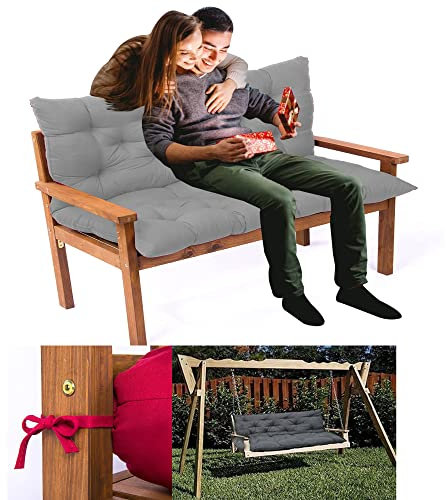 Bankauflage Stuhlkissen Bankkissen, Polsterauflage für & Hollywoodschaukel, Gartenschaukelkissen, Palettenkissen Europaletten, Polsterauflage Auflage für Gartenbank ( Color : Light Grey , Size : 47.2*