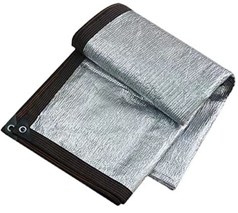 Filet d'Ombrage en Aluminium, Toile Ombrage Rectangulaire, avec Oeillets Tissu D'ombrage, Réfléchissant Anti UV 99%, Filet Protection Solaire pour Voiture/Chien/Serre/Jardin/Pergola ( Size : 3mx5m(9.8