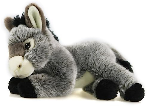 Uni-Toys - Esel, liegend - 28 cm (Länge) - Plüsch-Esel - Plüschtier, Kuscheltier