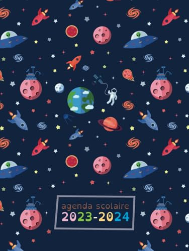 Agenda scolaire 2023-2024: Adapté pour les enfants DYS, lignes de couleurs avec fond coloré en alternance