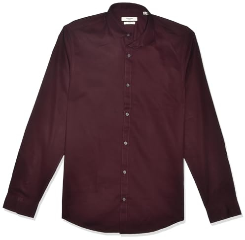 Jack & Jones Jprblacardiff L/S Noos Chemise à Manches Longues pour Homme, Winetasting/Fit : Coupe ajustée, M
