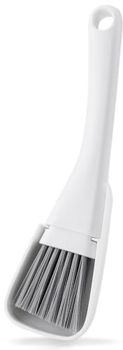Andibro Mini Dustpan and Brush Set, Small Cleaning Brush&Dustpan Combo Mini Dust Pans with Brush Nesting Tiny Cleaning Broom Small Bristles Brush Cleaning Tool for Desktop Computer Keyboard Car Window
