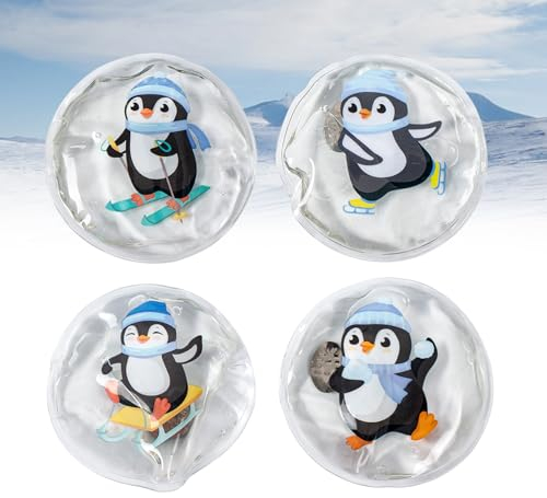 Taschenwärmer, 4 Stück Handwärmer Wiederverwendbar, Pinguin Handwärmer Taschenwärmer zum Knicken, Sofortige Winter Taschen Wärmer, Tragbar Handwärmer für Draußen Camping, Wandern, Skifahren