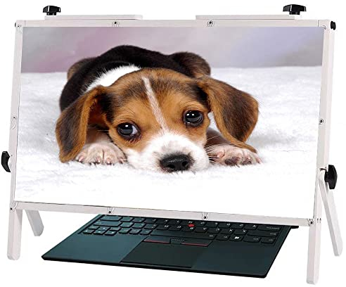 ADOVZ 22-Zoll-Laptop-Bildschirmlupe, Faltbarer Computer-Laptop-Telefonhalter, Ständer, physische Lupe, kompatibel mit 15/16/17/18/20-Zoll-Mobiltelefonen und Tablets Bright Day