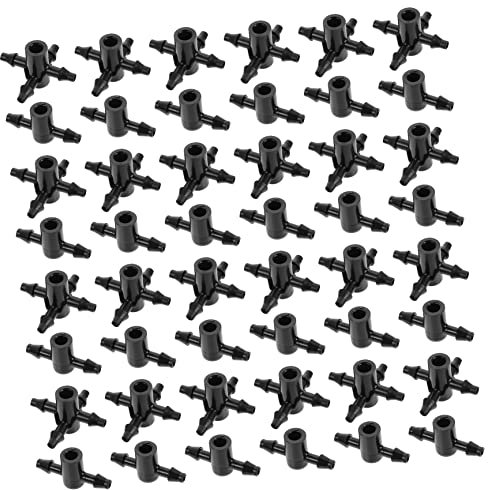 BESPORTBLE 200 Pezzi connettore per irrigazione a goccia adattatore per irrigazione a goccia Connettori spinati a 5 vie Connettore per tubo flessibile a 5 vie Raccordo portagomma a 5 vie