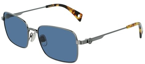 Lanvin Unisex LNV104S Sunglasses, 050 Dark Rutheniium/Blue, 56