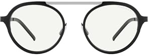 Gunnar Gaming- und Computer-Brille-Pacifica, Strata Kollektion-Rahmenfarbe: Onyx-Silver, Glastönung: Clear Pro (blockiert 35% blaues Licht & 100% UV-Licht)-Blaulichtfilter Brille-Patentierte Gläser