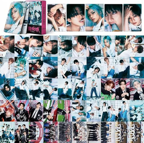 55 Stück Kpop Stray Kids Photocards -STAR Stray Kids Neues Album Felix Mini Merch Foto Cards Stray Kids Poster Lomo Cards Geschenk für SKZ Fans