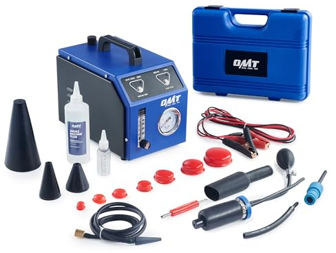 Orion Motor Tech Smoke Leak Detector, Automotive EVAP Smoke Machine with Pressure Oil Gauge 6 L/min Flow Meter Airbag & Cone Adapters for Auto EVAP Vacuum Cooling Exhaust System Engine