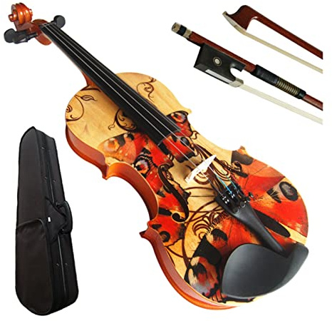 Geige 4/4 Größenfall Bunte Kleine Schüler-handgefertigter Violin-Sperrholz-Körper Mit Einem Rucksack Violine (Color : C)