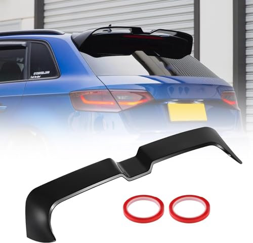 JGQFB Heckspoiler Spoilerlippe für Audi A3 S3 RS3 8V Sportback 5 Door 2013-2020, Stamm Deckel Spoiler Flügel Tuning Außen BodyKit Zubehör Auto Hinten Dach Spoiler