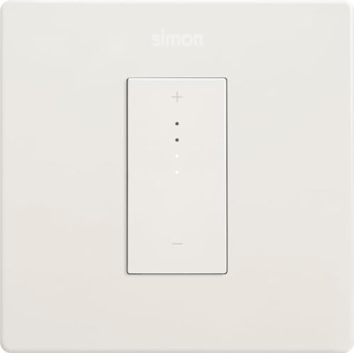 SIMON - KIT interruptor regulable conectivo de empotrar blanco, Serie Simon 270, Interruptor de Pared Plano y Fino desde tu Smartphone, Incluye Marco, Tapa y Mecanismo, Color blanco