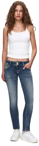 LTB Damen Jeans Molly 200 Low Waist - Slim Fit - Blau W27-W34 Stretch Cotton