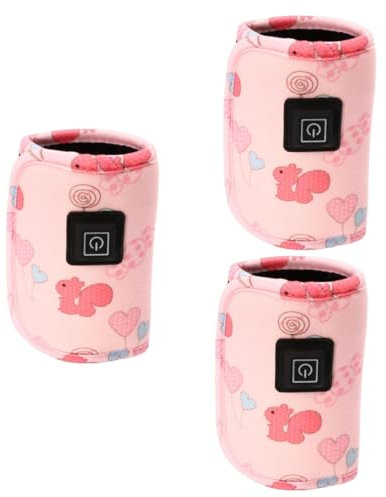 VICASKY 3pièces Chauffe-biberon Usb Portable Pour Garçon Fille Couvercle Chauffant Pratique Accessoire De Voyage Pour Nourrissons Niveaux De Chaleur Facile à Utiliser Extérieur