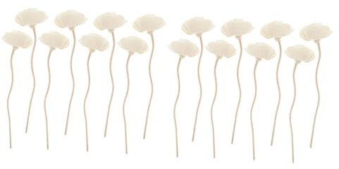 Warmhm 16 STK Tong-Gras- Room Fragrance ätherische öle fleab Blumenersatz-Nachfüll-Rattanstäbchen Parfümeur Oud Diffusor hochzeitsgeschenk Duftstäbchen Aromatherapie-Rattanreben Weiß