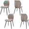 JIJIAN Esszimmerstühle 4er Set, Stühle Esszimmer, Küchenstühle, Wohnzimmer Essstühle, Gepolsterte Stühle, Ergonomisch Gestaltete Leinenstühle für Esszimmer, Küche, Schlafzimmer, Rezeption, Braun