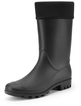DREAM PAIRS Wellington Boots Women and Men Waterproof Rain Boots Slip-Resistant Wellies with Soft Lining for Outdoor, Gardening & Wet Weather