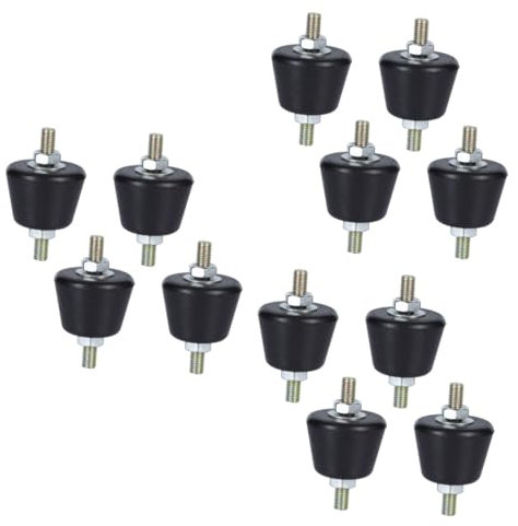 Cabilock 3 Juegos Amortiguador De Aire Acondicionado Soporte Condensador Lapto Refuerzo Fuerza Drenar Base Amortiguadora Base A Prueba De Golpes De Aire Acondicionado Caucho Black 4 Uds * 3