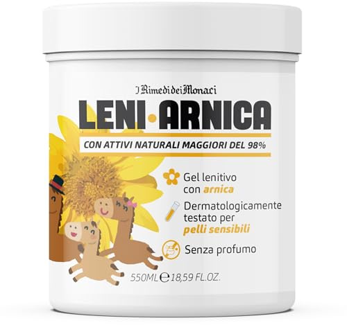 Arnica Montana Gel 98% 550 ml | LeniArnica – natürliche Muskelentlastung für empfindliche Haut | parfümfrei, hypoallergen, schnelle Absorption | Made in Ital