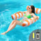 Bouee Piscine Adulte, Hamac Flottant Matelas Piscine Gonflable Siege Piscine Transat（Orange