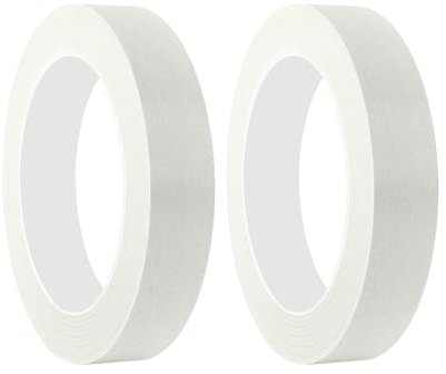 Qrity 2 Stück Abdeckband, 20mm x 50m, Malerkrepp Abdeckband, Malerkrepp für Malerarbeiten und Dekoration, Weiß