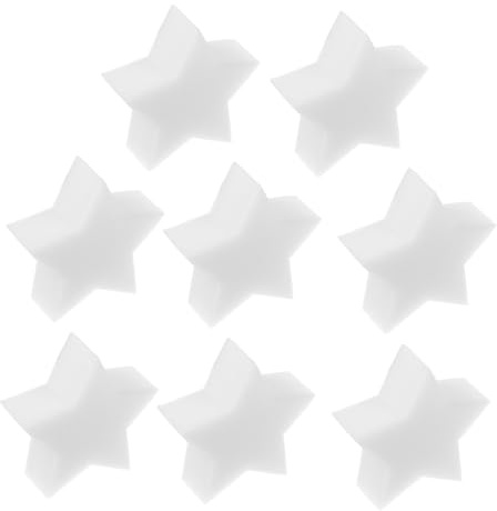PACKOVE 8Pcs Star-Shaped Oil Absorbing Pool Sponges for Hot Tubs and Spas Floating Filter Pads Remove Scum Grime and Oils Reusable Cleaning Accessories for Swimming Pools and Bathtubs