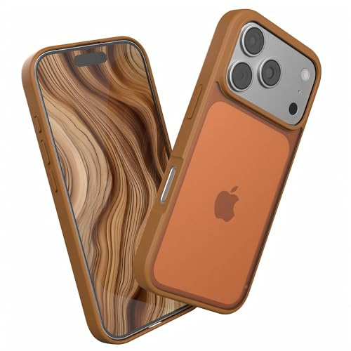 EAZY CASE - Outdoor Hülle für iPhone 17 Pro hochwertige Matte Schutzhülle mit Ultra Aufprallschutz [Samtweiche Haptik] Stoßfest und Kratzfest Handyhülle mit Kameraschutz - Braun