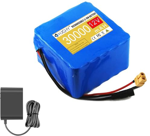 HJGHY 12V,30Ah, 12V 20Ah 30Ah 40Ah Rechargeable Lithium Li-ion Battery 12 Volt Spare Battery for 12V Electric Device Backup Battery for Solar Generator Home Use Emergency