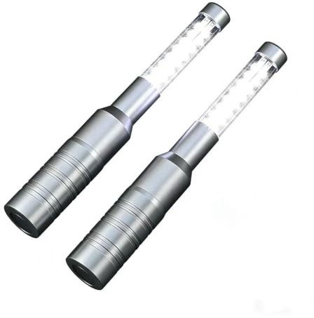 Lot de 2 Lampes LED pour Bouteille – Bâtons stroboscopiques et Lumineux Rechargeables pour Bouteilles de Champagne, Bar, Club, fête, Anniversaire, Mariage, événements