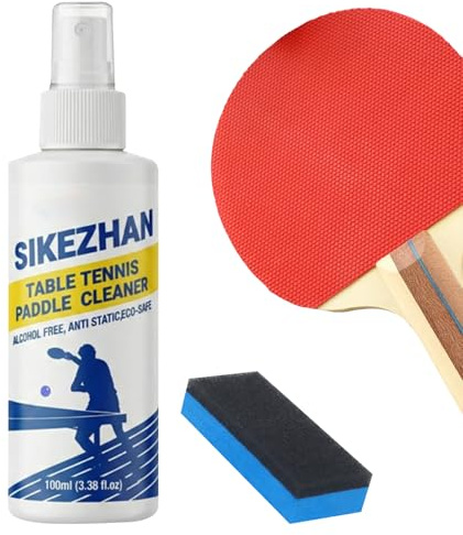 Reinigungsset für Tischtennisschläger, Fleckenentferner, 100 ml | Reinigungsspray für Tischtennisschläger – Sport und Fitnessstudio, optimale Wirkung & Kontrolle