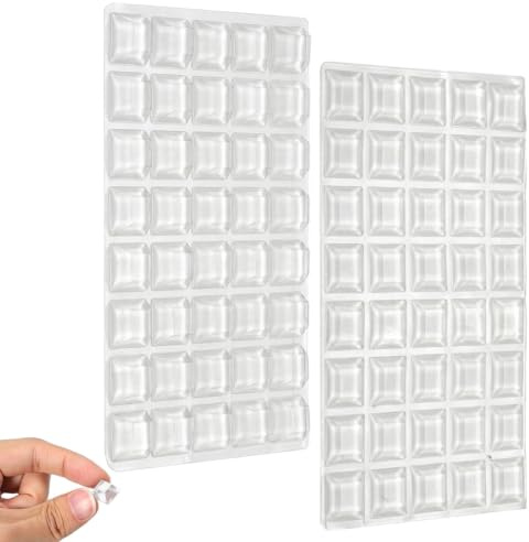 80 Pcs Adhesive Rubber Feet Rubber Bumpers Cabinet Door Bumpers Self Adhesive 0.5 Rubbers Pads for Electronics Speakers Furnitures Appliances Audio Equipment Laptop (2 Size)