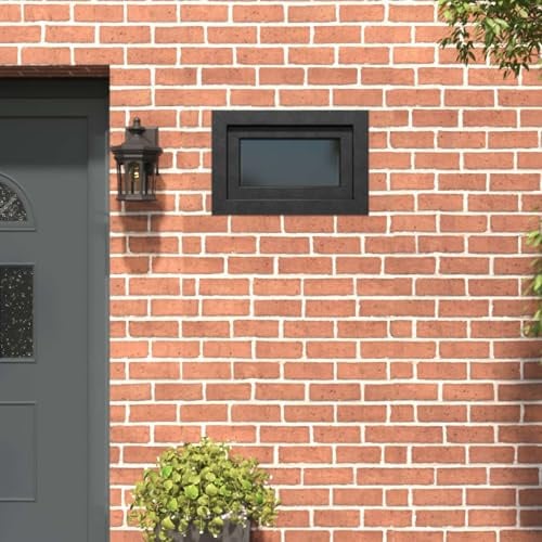 sephironlbb Risor - Finestra per cantina, 60 x 40 cm, in PVC e vetro, antracite, con telaio, funzione girevole e inclinabile, vetri isolanti, protezione termica e insonorizzazione per cantina e tetto