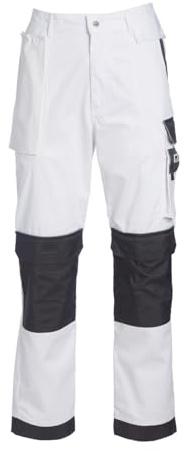 ProDec Advance Painter's Trousers For Men, Stain-Resistant White Work Trousers Pants, Painting Overalls For Men, Painter Trouser, Decorators Trouser, 42 Waist, 31 Leg Length