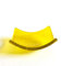 Yellow fused glass ring dish, glass candle holders, crystal bowls, display dishes, trinket dish