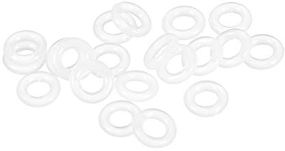 sourcing map Silicone Joint Torique 8mm OD, 4mm ID, 2mm Largeur, VMQ Joints Bagues Étanchéité Blanc Paquet de 20