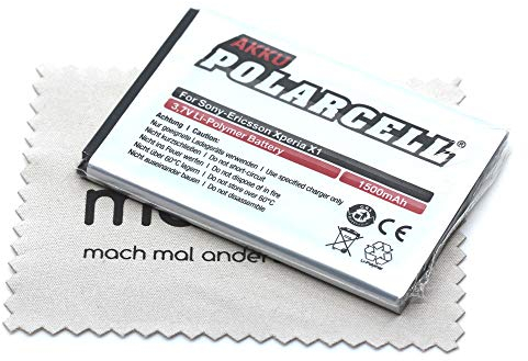 Polarcell Batterie de rechange pour Sony Ericsson Aspen Xperia Neo L Xperia Play Xperia X1 Xperia X10 Xperia X2 (remplace la batterie d'origine BST-41) avec chiffon de nettoyage Mungoo