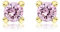 CARISSIMA Damen-Ohrstecker Geburtsstein Oktober Turmalin Zirkonia Gelbgold 9kt 4mm