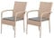 LEBENSwohnART 2er-Set Armlehnstuhl Helen Polyrattan Natural Gartenstuhl Stuhl Armlehnsessel
