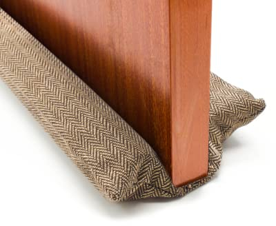 Paraspifferi in Tessuto per Porte e Finestre. Doppio Riutilizzabile, Lavabile, Isolante Acustico, Freddo, Vento, Luce, Polvere, Polline, Insetti. Regolabile tra 80-90cm.