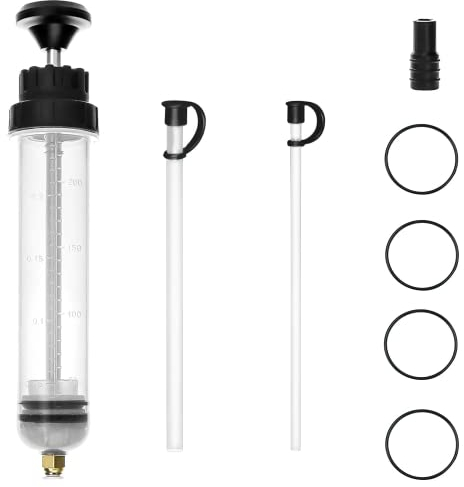 YYWEi Ölabsaugpumpe Handpumpe Benzin 200CC Umfüllpumpe Benzinpumpe kraftstoffpumpe für Wasser Bremsflüssigkeit,Getriebeöle,Kühlmittel,Motor,Ölabsauger