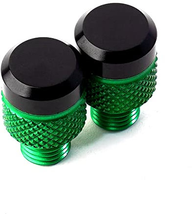 CCYYMOWOK M10 CNC Motorrad Spiegel Blindstopfen für Kawasaki Z900 Z750 Z650 Z800 Z1000 Z400 Z1000SX Z900RS Z250 (grün)