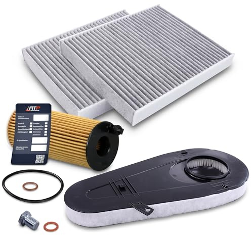 BESTPRICE ATP Inspektionspaket Filterset mit 1x Ölfilter, 2x Innenraumfilter | Kompatibel mit: BMW 5, 5 Gran Turismo, 5 Touring, 7