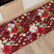 PETTI Artigiani Italiani - Teppich für Küche, rutschfest und waschbar, 52 x 80 cm, Blumenmuster, 07 Bordeaux, 100% Made in Italy