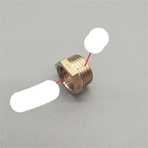 NAABHIKA 1/81/4 3/81/2 3/41 Messing Reduzierstück Außengewinde auf Innengewinde Reduzierbuchse Adapter Fitting Gas Luft Wasser Kraftstoff Kupfer-02-10