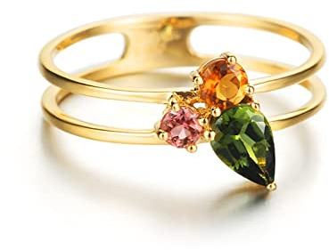 Bague de fiançailles pour femme, alliances vintage en or rose 18 carats, double rangée, alliances, cadeaux de fiançailles